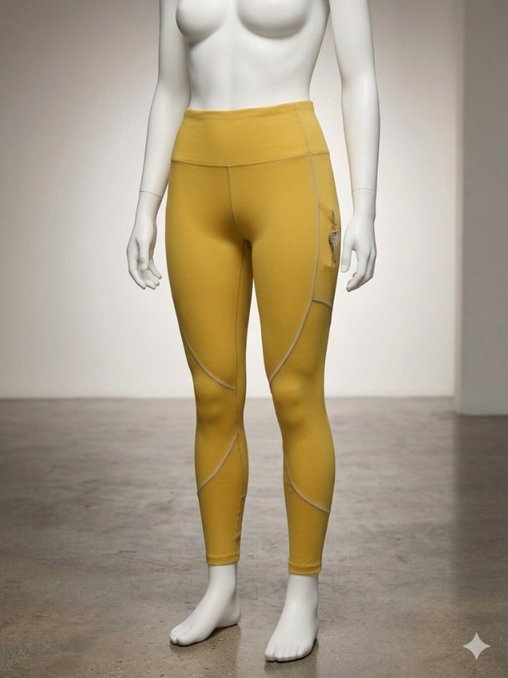 Yellow High-Waist Active Leggings